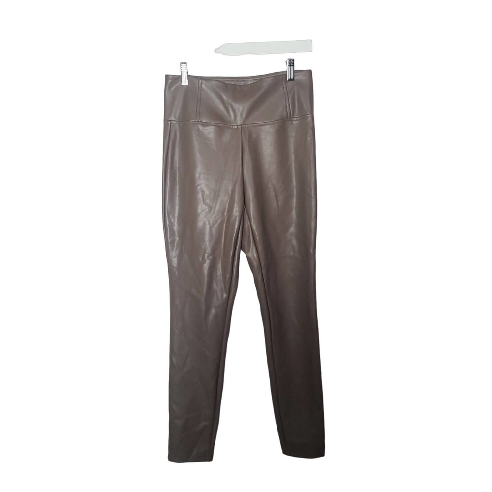 Studio Badgley Mischka Brown‎ Faux Leather Leggings Womans Size Small